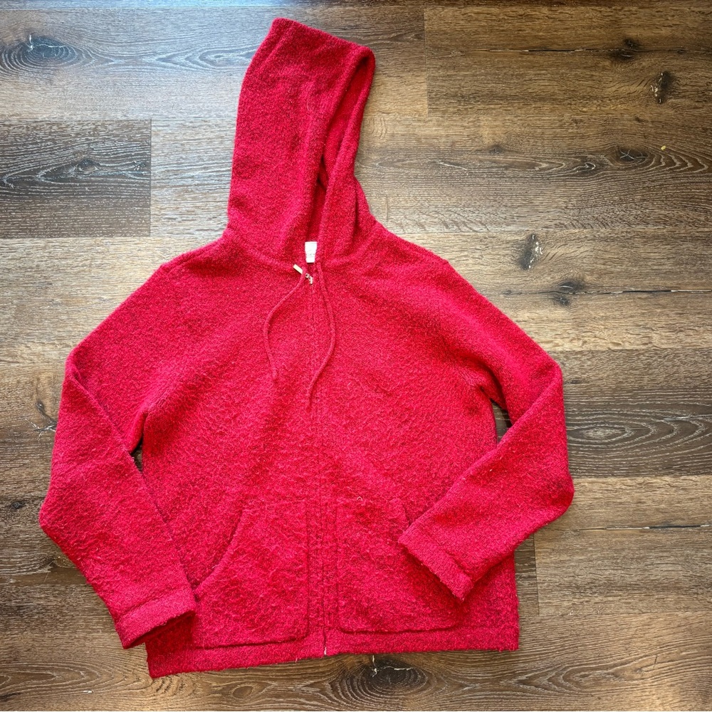 Cozy Red Hooded Sweater